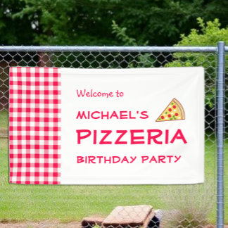 Banderoles Pizza Party Kids Birthday