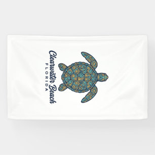 Banderoles Plage de Clearwater Floride Tortue de mer Concepti