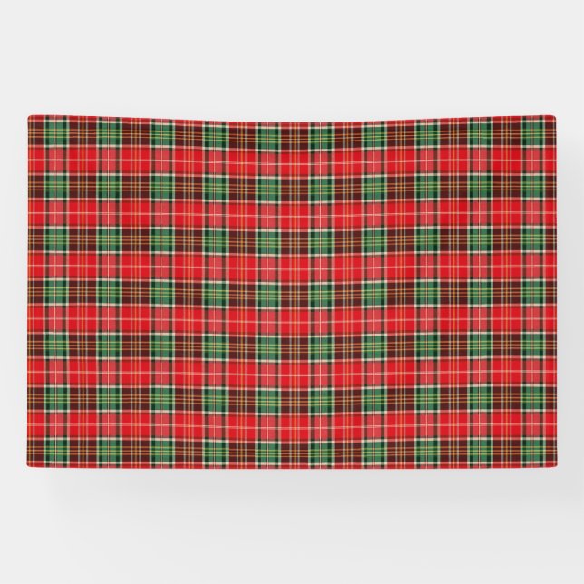 Banderoles Plaid de Noël traditionnel (Horizontal)