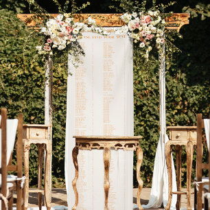 Banderoles Plan de table minimaliste moderne et alphabétique
