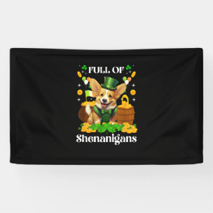 Banderoles Plein de Shenanigans Corgi St Patrick's Day Chien