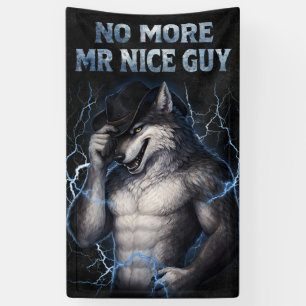 Banderoles Plus de Monsieur Gentil Garçon Mème drôle de Loup