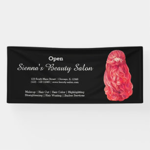 Banderoles Poils longs   Coiffeuse   Coiffeur   Salon