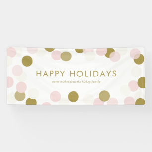 Banderoles Points de Confetti festive PInk et Gold Joyeuses f