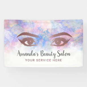 Banderoles Poireaux & Brosses Salon Maquillage Artiste Aquare