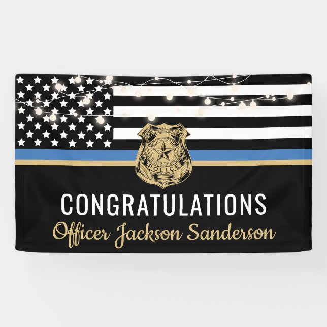 Banderoles Police Application de la loi Retraite mince Ligne  (Horizontal)