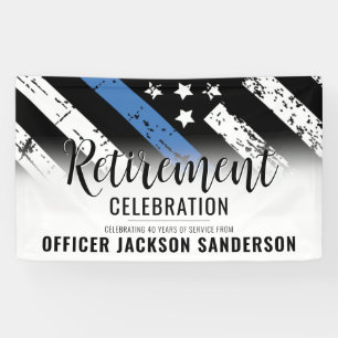 Banderoles Police Police Service de la retraite