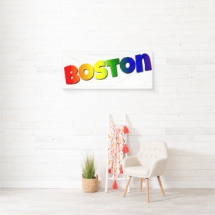 Banderoles Police Rainbow Boston