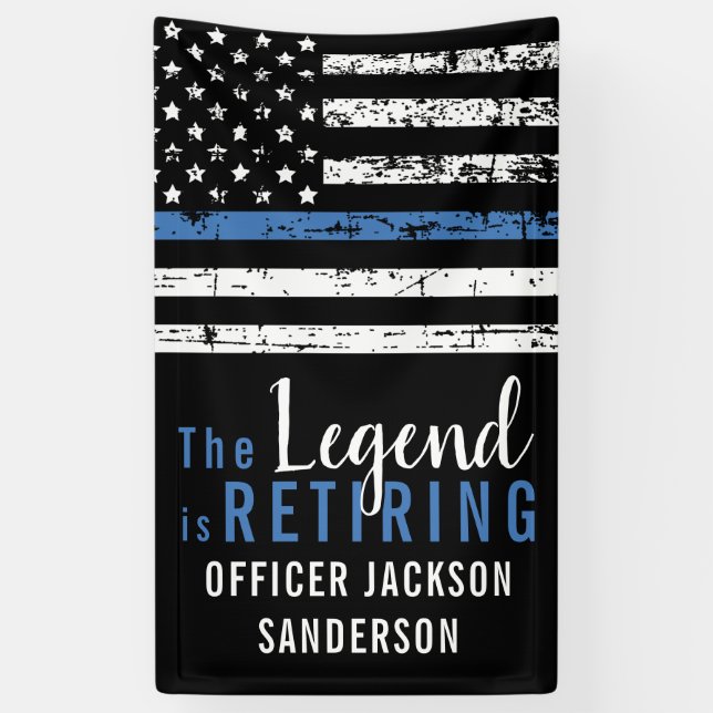 Banderoles Police Retraite Partie Retraite Application de la  (Vertical)