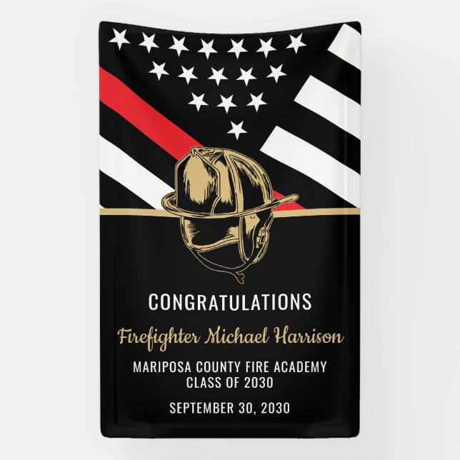 Banderoles Pompier Diplôme de pompiers Pompiers (Verticale)