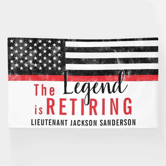 Banderoles Pompiers Pompiers Retraite (Horizontal)