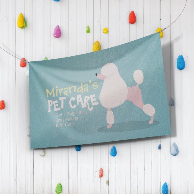 Banderoles Poodé Chien Animaux assis Bain Salon De Grooming (Créateur téléchargé)