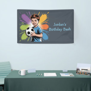 Banderoles Pop Art Boys Football Anniversaire Bash Favoriser