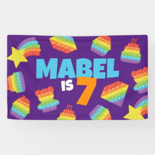 Banderoles Pop It ! Invitation Anniversaire Contexte
