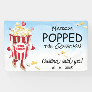 Banderoles Pop La Question Popcorn Fiançailles