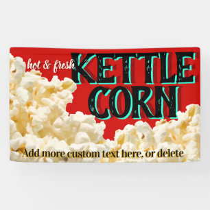 Banderoles Popcorn Kettle Corn Business Festival Publicité