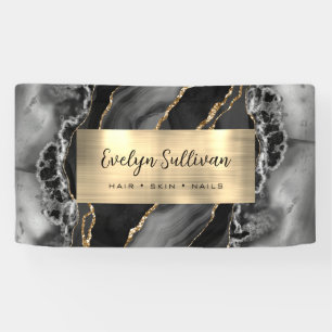 Banderoles Porte d'or noir