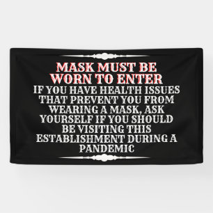 Banderoles Porter Un Message De Masque
