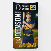 Portrait personnalisé de joueur d'équipe de baseba