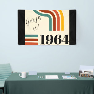 Banderoles poster vintage de bande rétro 1964