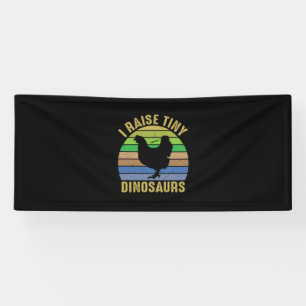 Banderoles Poulet D'Art Je Soulève De Minuscules Dinosaures
