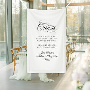 Banderoles Pour toujours dans nos coeurs ! Mariage de calligr