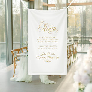Banderoles Pour toujours dans nos coeurs ! Mariage de calligr