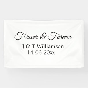Banderoles Pour toujours & toujours ajouter nom de couple dat