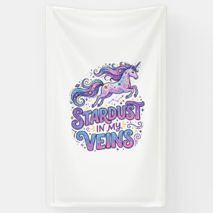 Banderoles Poussière d'étoile de licorne dans mes veines Rétr