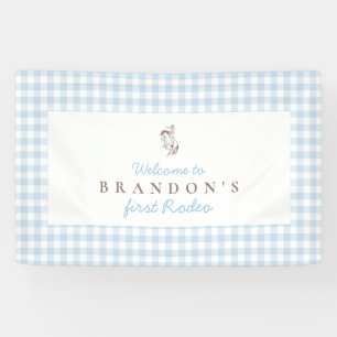 Banderoles Premier Anniversaire de Cow-boy de Rodéo Gingham B