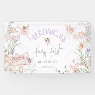 Banderoles Premier anniversaire de fée Jardin enchanté Fantai