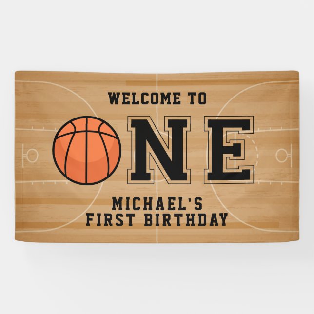 Banderoles Premier anniversaire du basket-ball (Horizontal)