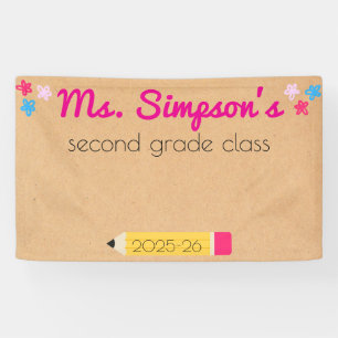 Banderoles Premier jour d'école souvenir de classe pour l'ens