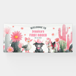 Banderoles Premier Rodeo Cowgirl mignonne Anniversaire de enf