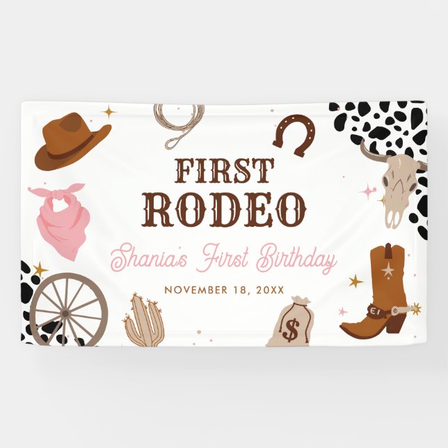 Banderoles Premier Rodéo Western Wild West Girl Premier anniv (Horizontal)