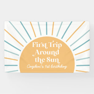 Banderoles Premier voyage autour du soleil Sunshine 1er anniv