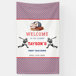 Banderoles Première année de baseball bas 1ère fête d'anniver