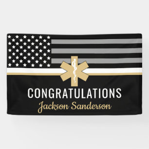 Banderoles Première réponse EMT Fin ligne blanche Retraite EM