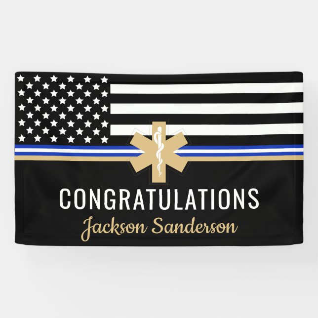 Banderoles Première réponse EMT Ligne blanche Indicateur SGE  (Horizontal)