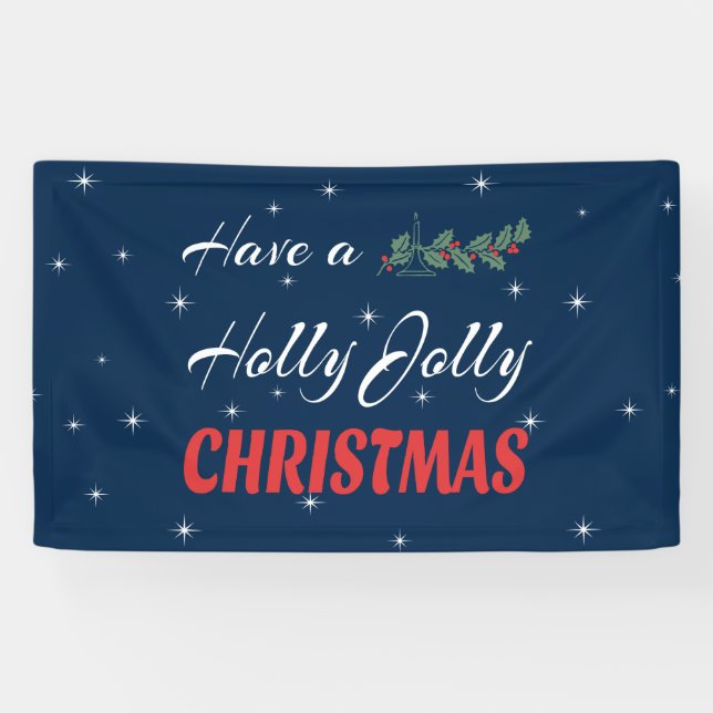 Banderoles Prenez un Holly Jolly Christmas (Horizontal)