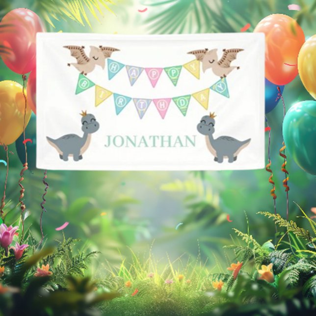 Banderoles Préparez-vous à rugir pour une fête d'anniversaire (Unleash the excitement with our Dino-Mite Birthday Party banner! )