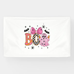 Banderoles Preppy Éffrayant Halloween Boo