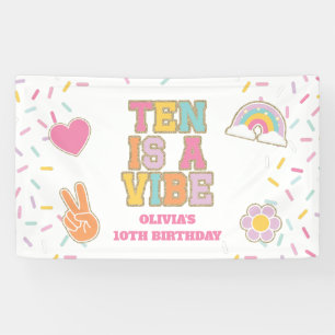 Banderoles Preppy Patch Dix est une ambiance 10e Anniversaire