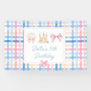 Banderoles Preppy Watercolor Beach Party