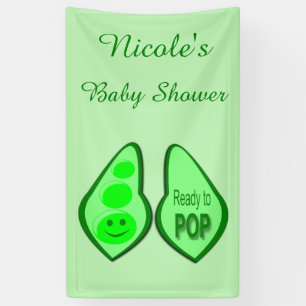 Banderoles Prêt à couper le Baby shower de pois verts