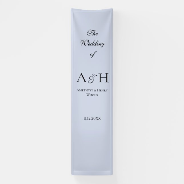 Banderoles Pretty Fabric Wedding Welcome Banner - Lavender (Verticale)