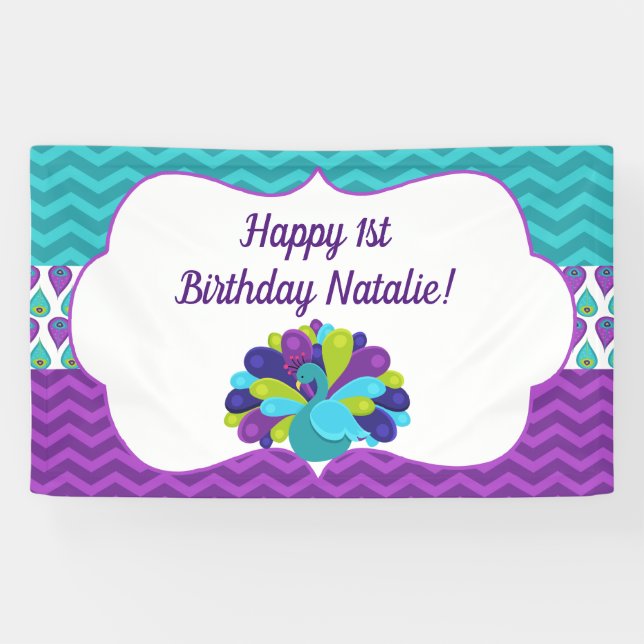 Banderoles Pretty Peacock (Horizontal)