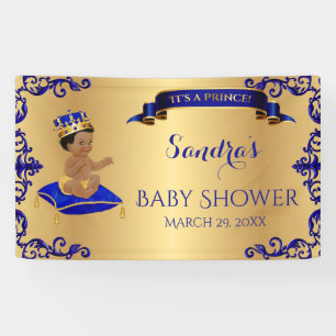 Banderoles Prince Afro-Américain Bleu Royal Or