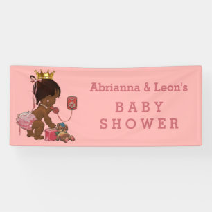 Banderoles Princesse ethnique sur le baby shower personnalis