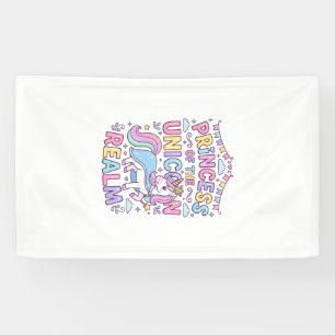 Banderoles Princesse Licorne du Royaume Licorne Charmant POD